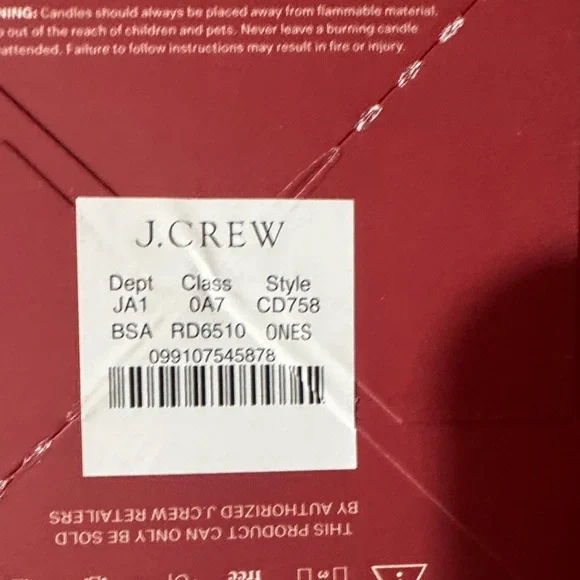 J.Crew Red Scented Candle - Picture 2 of 6